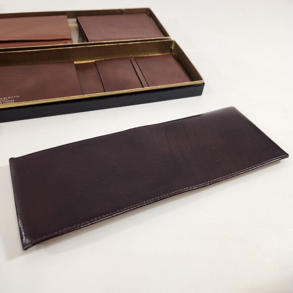 Vintage Leather Wallet Bundle Buxton Fina Brown & Black - Picture 2 of 16